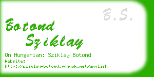 botond sziklay business card